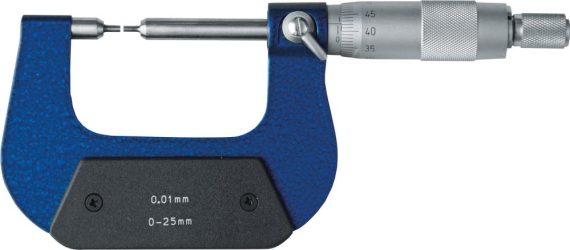 Strmeňový mikrometer znížená meracia plocha 25 – 50 mm FORMAT