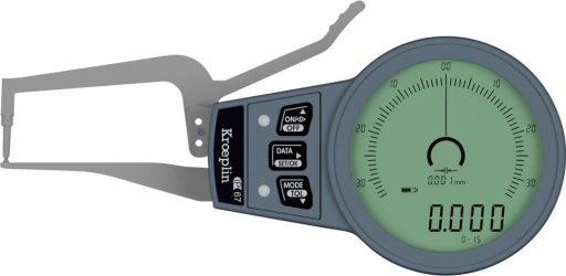 Externý rýchlosnímač meranie steny potrubia 0 – 15 mm KRÖPLIN