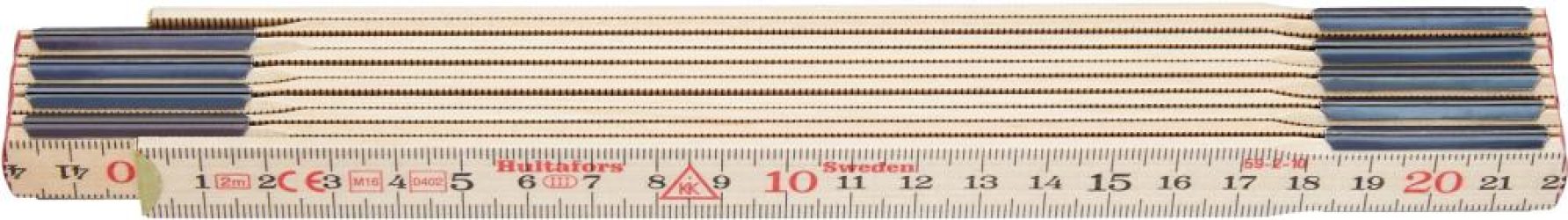 Skladací meter breza 2 m x 17 mm prírodný Hultafors
