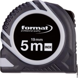 Vreckové meracie pásmo INOX 5mx19 mm strieborné FORMAT