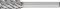 Technická fréza TK cylindrická s čelným ozubením 1020 STEEL 8 mm 10 x 20 mm Pferd