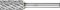 Technická fréza TK cylindrická s čelným ozubením 1225 STEEL 8 mm 12 x 25 mm Pferd