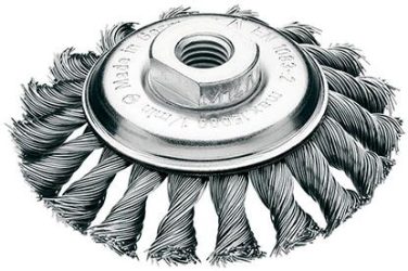Misková kefa oceľový drôt 115 x 12 mm spletená 0