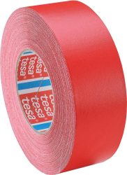Textilná lepiaca páska 4651 s plastovým povrchom 50 mm x 50 m červená farba tesa