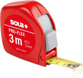 Vreckové meracie pásmo Pro-Flex 3mx13 mm žlté Sola