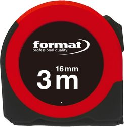 Vreckové meracie pásmo 3mx16 mm biele priezor FORMAT