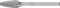 Malé frézovacie teliesko TK tvar oblúka 0613 4 3 mm 6 x 13 mm Pferd