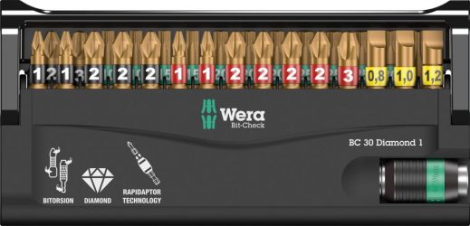 Sada bitov Bit-Check 30 Diamond 1 Wera