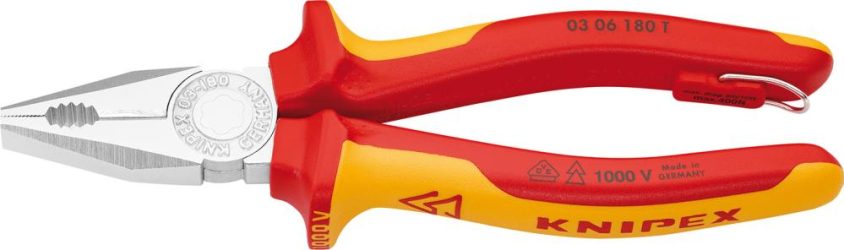 Kombinované kliešte VDE TT s viaczložkovými rukoväťami 180 mm KNIPEX