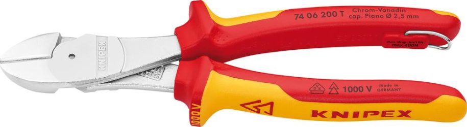 Silové bočné štiepacie kliešte VDE TT s viaczložkovými rukoväťami 200 mm KNIPEX