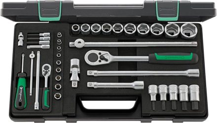 Sada nástrčných kľúčov 1/4" + 1/2" 38-dielna