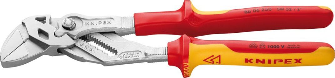 Kliešťový kľúč VDE s 2-zložkovými rukoväťami 250 mm KNIPEX