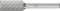 Technická fréza TK cylindrická s čelným ozubením 1225 3 6 mm 12 x 25 mm Pferd