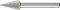 Technická fréza HSS tvar kužeľa s hrotom G 1020 3 6 mm 10 x 20 mm Pferd