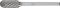 Malé frézovacie teliesko TK okrúhly tvar valca 0613 4 3 mm 6 x 13 mm Pferd