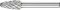 Technická fréza TK tvar oblúka 1020 STEEL 6 mm 10 x 20 mm Pferd