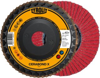 Lamelový brúsny kotúč CERABOND X 125 mm CA-40 vlnitý Tyrolit
